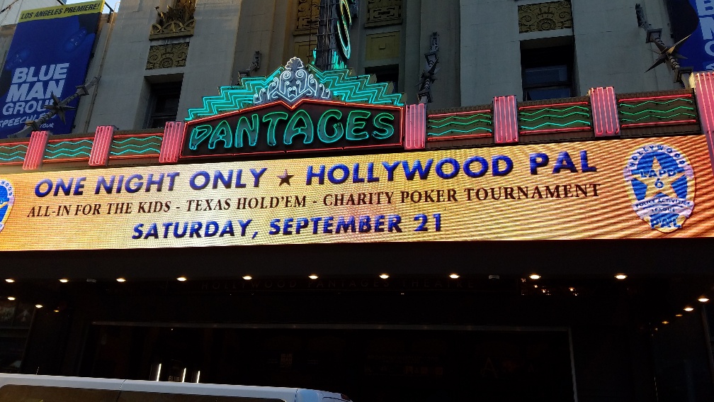 Poker at the Pantages raises over $26,000 for Hollywood PAL Youth Programs!